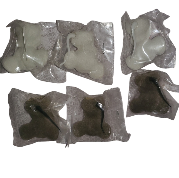 Small vintage flocked mice lot - Picture 3 of 4